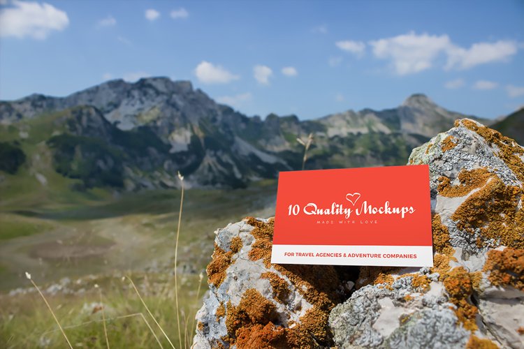 Business cards mockup 9 | Travel Mockup Collection Set 2 example image 1