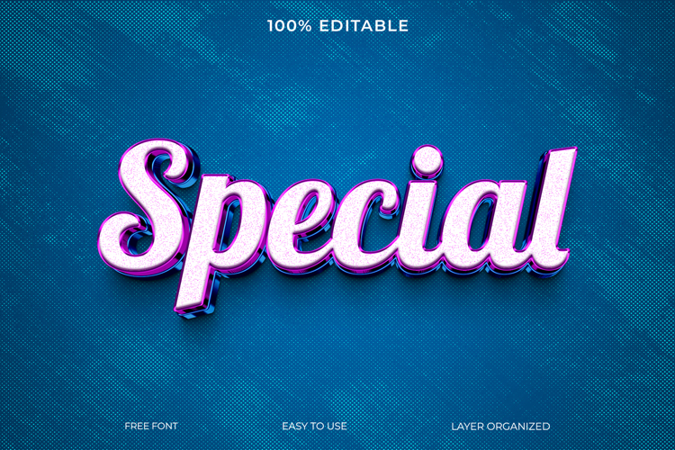 Special 3D Text Effect