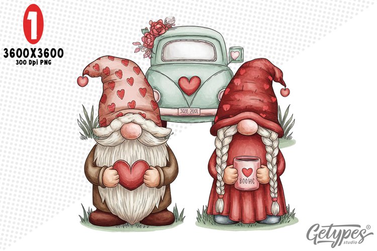 Valentine Gnome Clipart Image 2