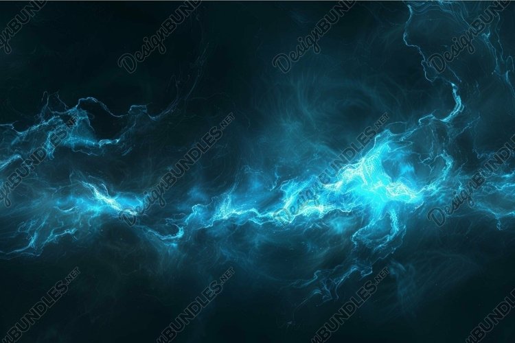 Electric blue energy plasma abstract background