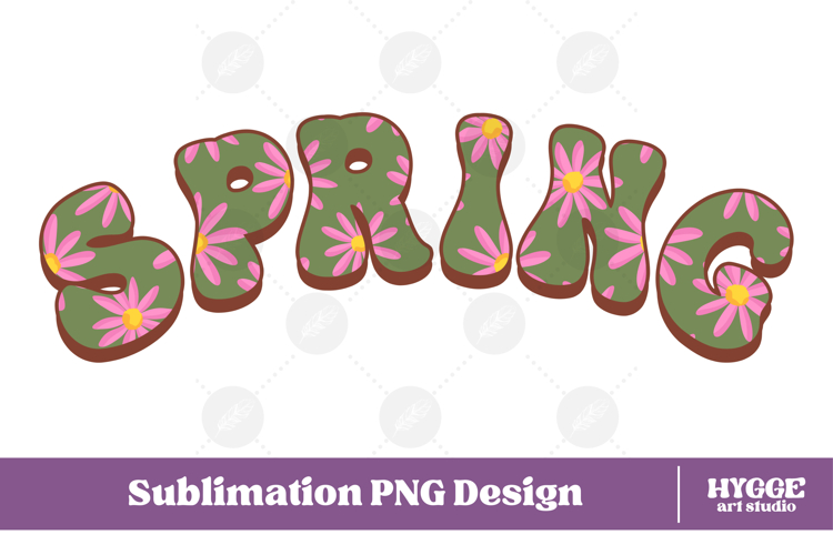 Floral Spring Png Retro Flowers Sublimation Daisy Daisies