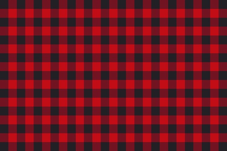 Lumberjack plaid pattern. Black and red lumberjack. example image 1