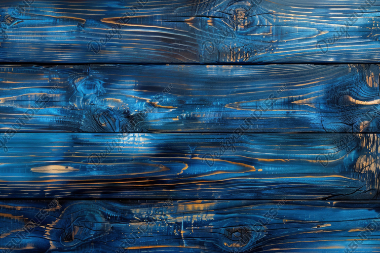 Blue Wooden Planks Background Wallpaper