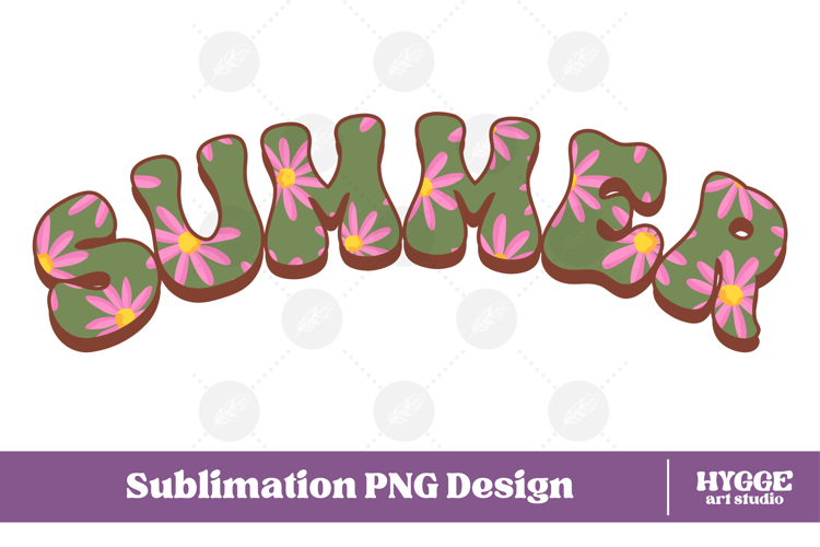 Floral Summer Png Retro Flowers Sublimation Daisy Daisies