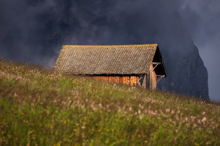 Seiser Alm on a dramatic and gloomy day example image 1