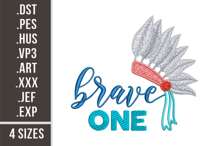 Brave One | Embroidery Design example image 1