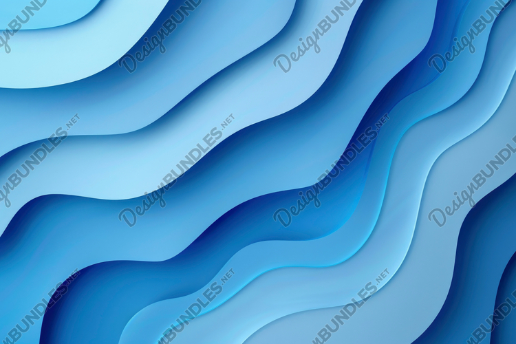 Blue Wavy Background Wallpaper