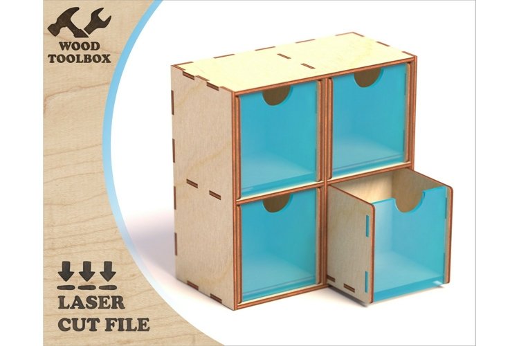 4 Side Drawer Organizer - Laser Cut Files