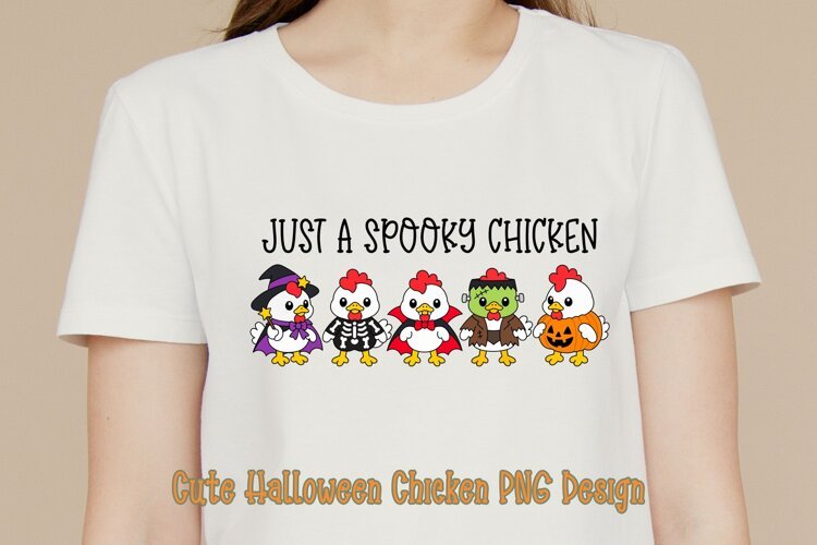 Cute Halloween Chicken PNG Design example image 1