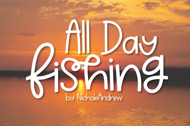 All Day Fishing - A Handwritten Font example image 1