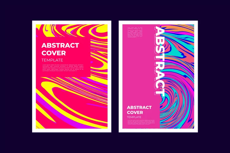 Cover Vector With Colorful Liquid