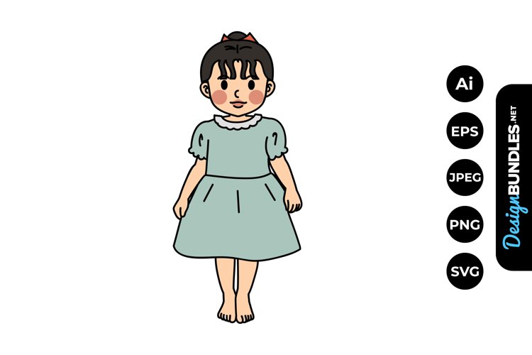 Little Girl Illustrations example image 1