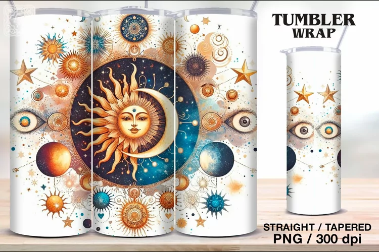 Day&Night Tumbler Sublimation, 20 oz Tumbler Wrap