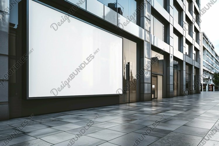 Commercial Aluminium Building Fascia Logo Signage Mockup