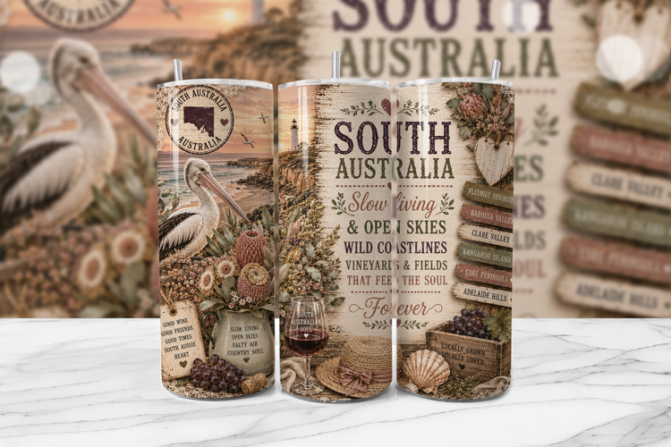 South Australia Cottagecore Tumbler Wrap