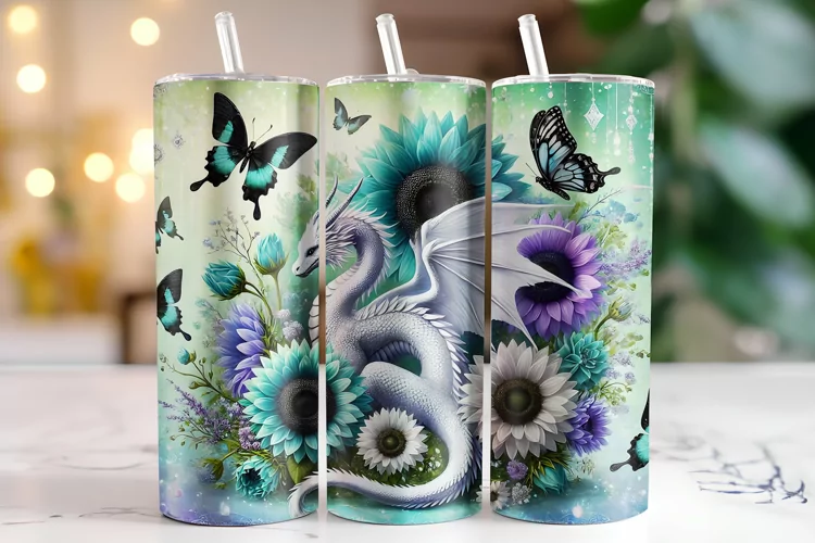 Dragon Tumbler Wrap | Sublimation | Tumblers