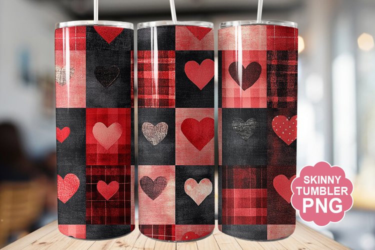 Valentine Flannel Tumbler | Valentine Tumbler Wrap example image 1