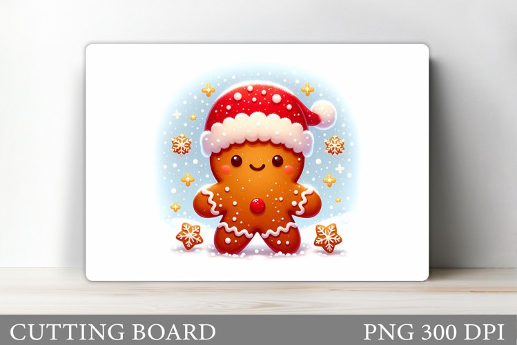 Gingerbread Cutting Board. Christmas Cutting Board Design example image 1