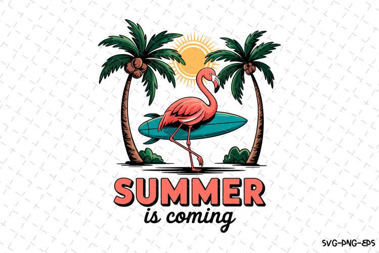 Summer is coming SVG Design | Summer | SVG Cut files example image 1