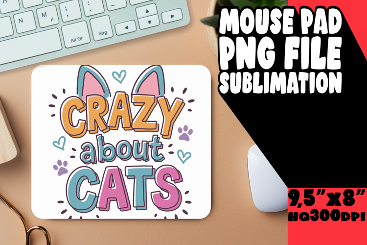 JOYFUL mouse MAT Playful Ideas, Cat Quote example image 1