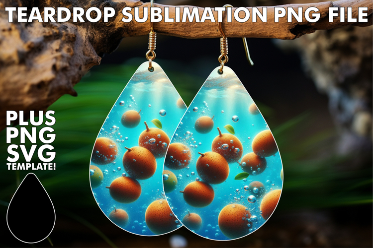 Luminous Teardrop Earrings Gift Ideas, 3D Fruits