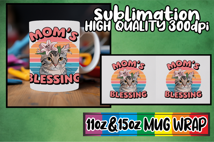 Everyday joy sublimation 11oz 15oz mug wrap, Cat Lover