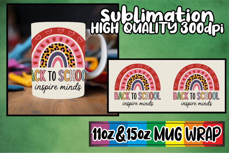 Sweet nostalgia 11oz 15oz sublimation wrap, Back To School