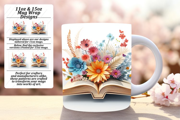 Bookish Blooms Mug Wrap Collection example image 1