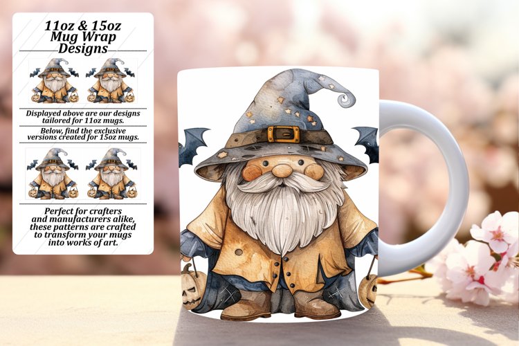 Enchanting Halloween Gnome Mug Sublimation Style 11oz/15oz