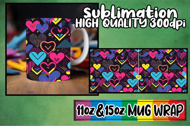 Heartfelt Sublimation Coffee Cup - 11oz