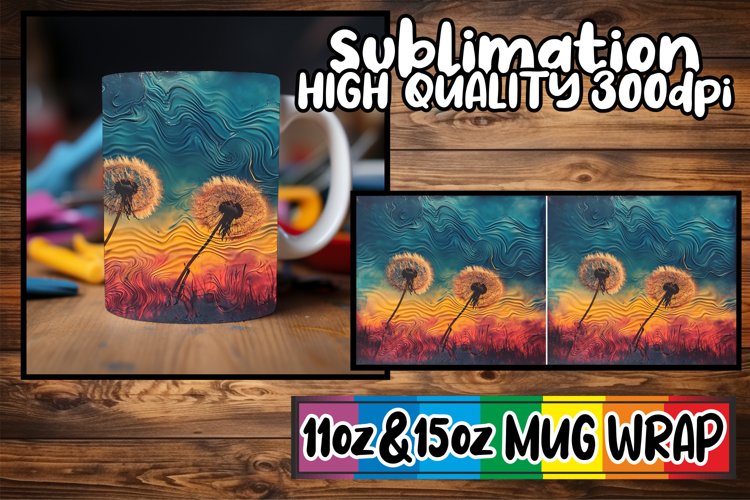 Vintage Flower Delight: Mug Wrap Sublimation example image 1