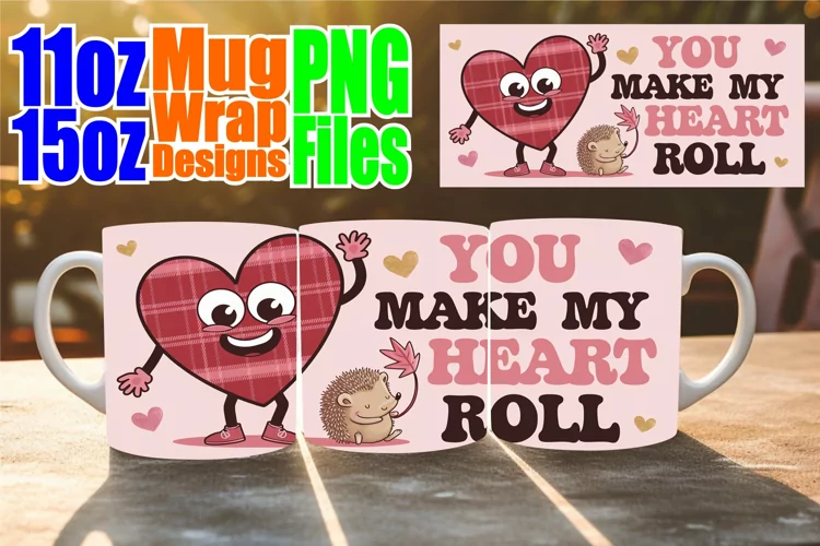 Heartfelt mornings 11oz 15oz sublimation wrap, Valentines