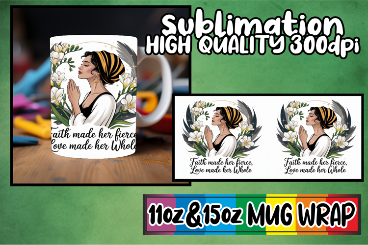 Radiant evenings sublimation print wrap, Praying Woman