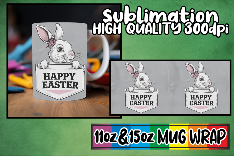 Cozy evenings 11oz 15oz sublimation wrap, Easter Animals