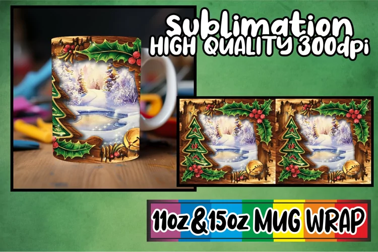 Fresh beginnings 11oz 15oz mug wrap, Christmas
