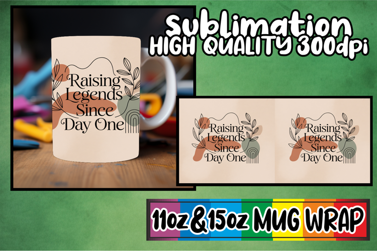 Joyful heart sublimation mug wrap, Mother's Day