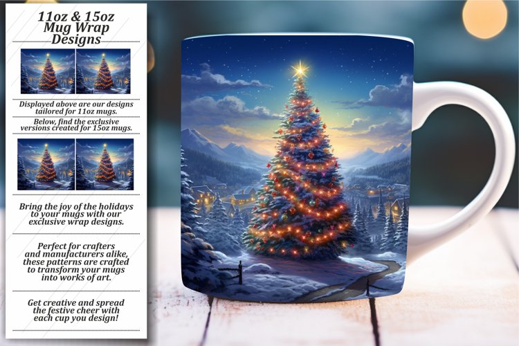Vibrant Wintertime Cheer: Sublimation Christmas Mugs