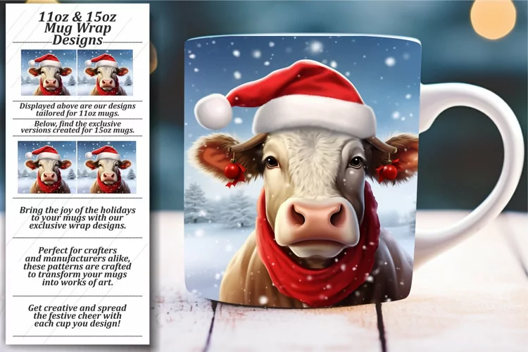Joyful Xmas Creations: Colorful Mug Wrap Design