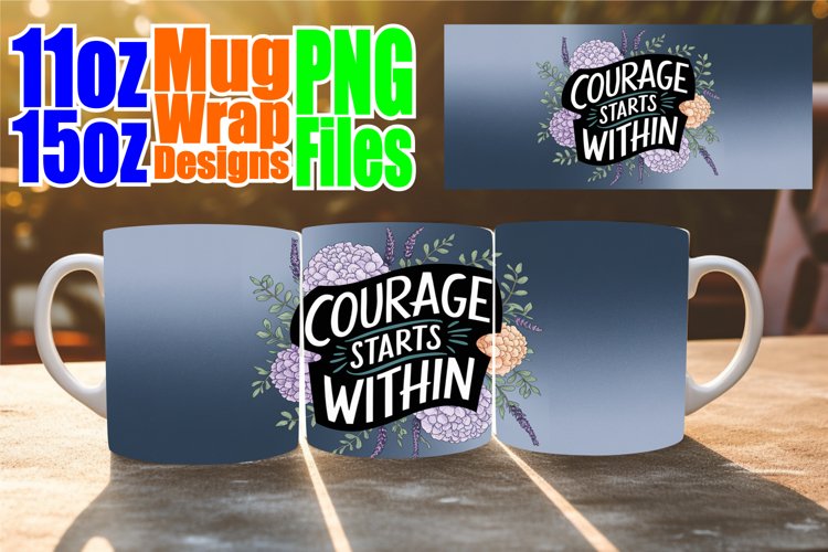 Inspiring sunsets 11oz 15oz sublimation wrap, Quote example image 1