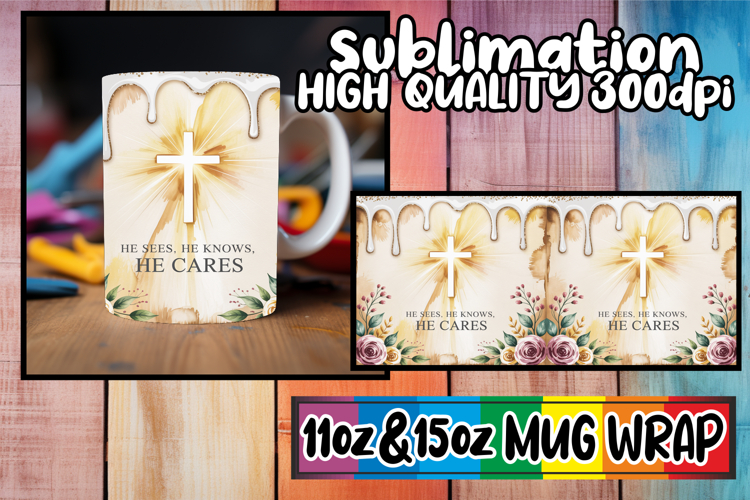 Fresh beginnings 11oz 15oz mug wrap, Christian