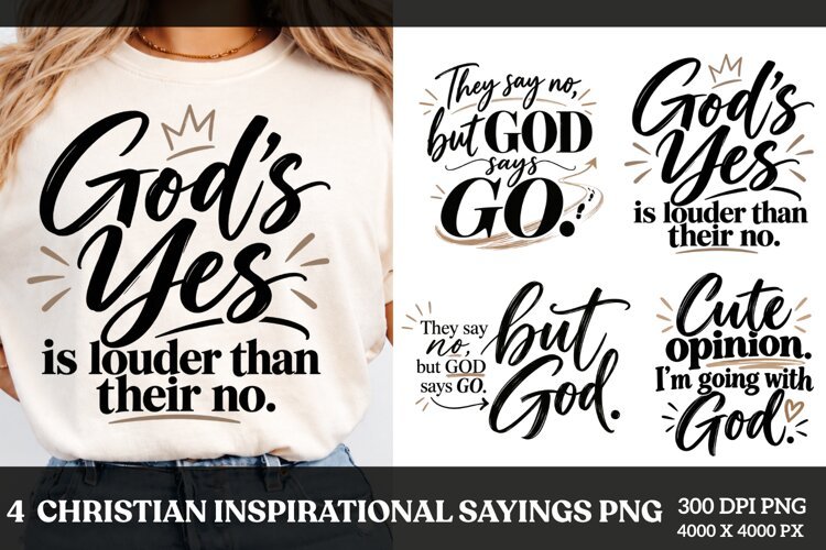 4 Christian Faith Sayings PNG example image 1