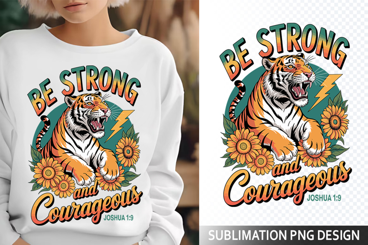 be strong Sublimation Design - Christian Png