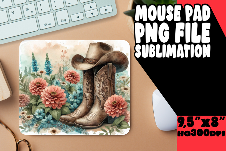 JOYFUL MOUSE MAT SUBLIMATION STYLE, Western
