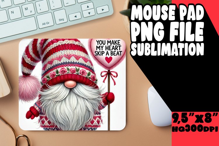 Playful MOUSE PAD Design Magic, Gnomes