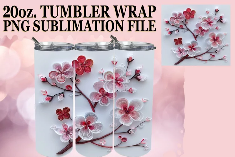 Delicate Spring Flower 20oz Tumbler Sublimation