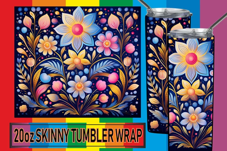 Abstract Expressions Blossom: Sublimation Tumbler