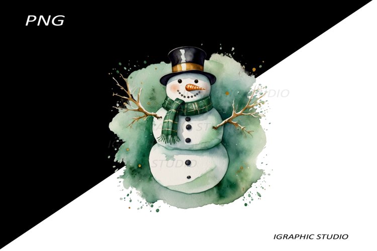 Christmas Snowman Clipart Image 24