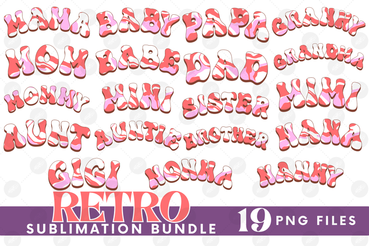 Family Mama Papa Sublimation Bundle Mothers Day Fathers