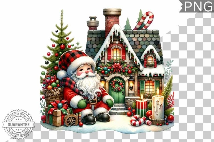 Christmas Santa Sublimation - Clipart PNG Design example image 1