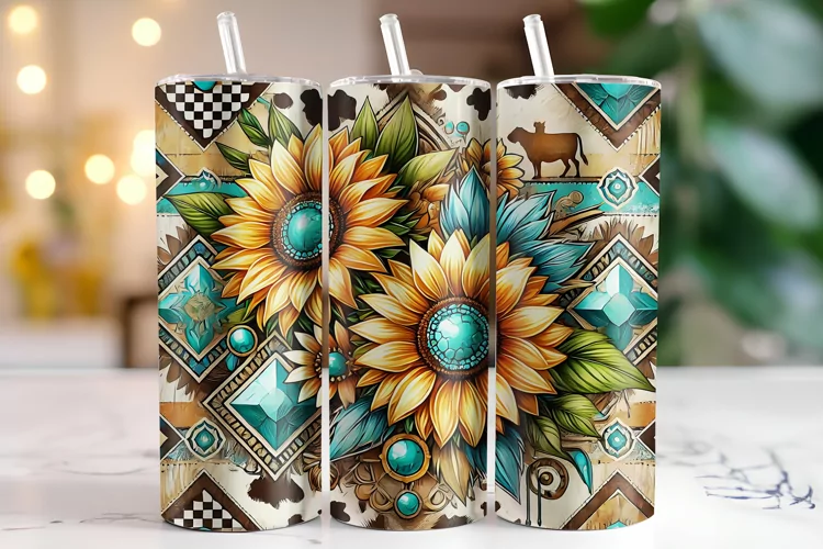 Sunflower Tumbler Wrap | Sublimation | Tumblers